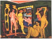 Bathing women in a room Ernst Ludwig Kirchner